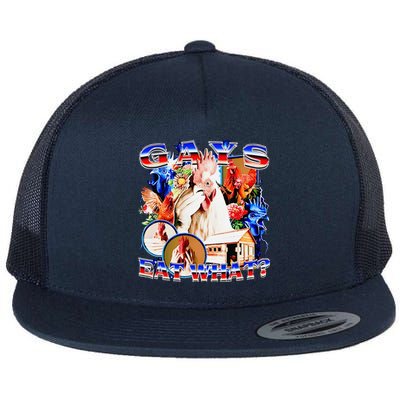 Gays Eat What Chicken Flat Bill Trucker Hat