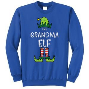 Grandma Elf Xmas Matching Christmas For Family Nana Funny Tall Sweatshirt