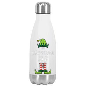 Grandma Elf Xmas Matching Christmas For Family Nana Funny Stainless Steel Insulated Water Bottle