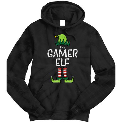 Gamer Elf Xmas Christmas Family Tie Dye Hoodie