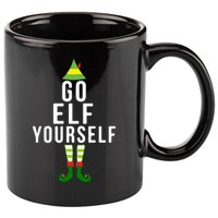 Go Elf Yourself Elf Costume Inappropriate Christmas Xmas Gift 11oz C Handle Ceramic Mug