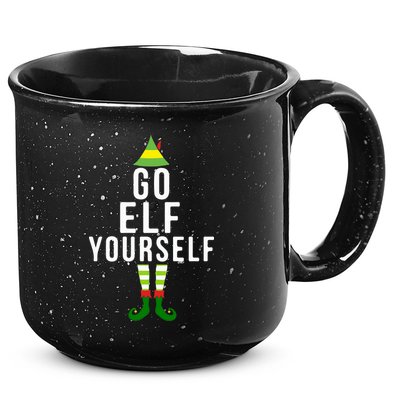 Go Elf Yourself Elf Costume Inappropriate Christmas Xmas Gift 15oz Campfire Ceramic Mug