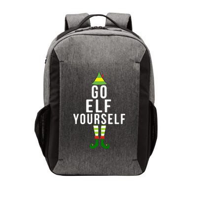 Go Elf Yourself Elf Costume Inappropriate Christmas Xmas Gift Vector Backpack