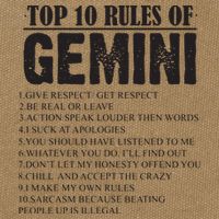 Gemini Funny 10 Rules Of Gemini Zodiac Signs Birthday Cotton Canvas Backpack