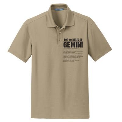 Gemini Funny 10 Rules Of Gemini Zodiac Signs Birthday Dry Zone Grid Polo