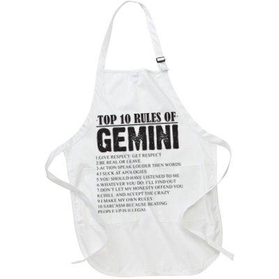 Gemini Funny 10 Rules Of Gemini Zodiac Signs Birthday Apron