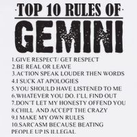 Gemini Funny 10 Rules Of Gemini Zodiac Signs Birthday Sustainable Bucket Hat