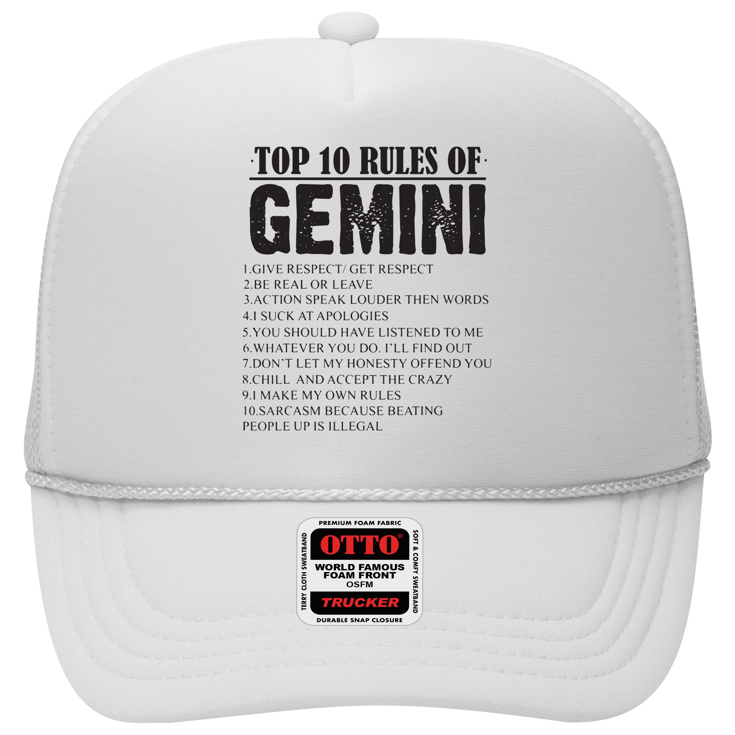 Gemini Funny 10 Rules Of Gemini Zodiac Signs Birthday Hat