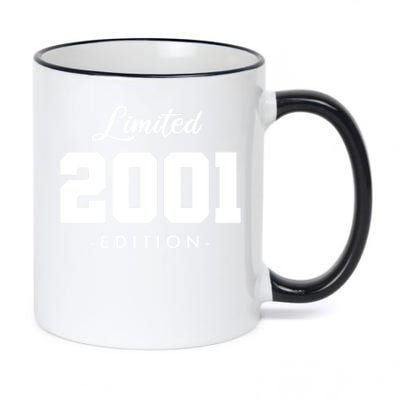 Gift for 22 Year Old 2001 Limited Edition 22nd Birthday  11oz Black Color Changing Mug