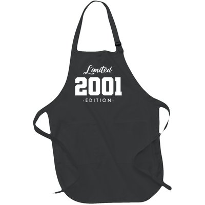 Gift for 22 Year Old 2001 Limited Edition 22nd Birthday  Full-Length Apron With Pockets