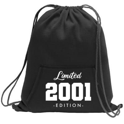 Gift for 22 Year Old 2001 Limited Edition 22nd Birthday  Sweatshirt Cinch Pack Bag