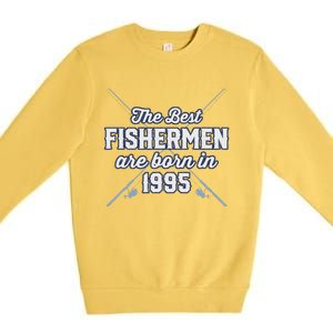 Gift For 26 Year Old Fishing Fisherman 1995 26th Birthday Premium Crewneck Sweatshirt