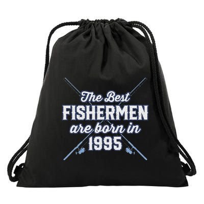 Gift For 26 Year Old Fishing Fisherman 1995 26th Birthday Drawstring Bag