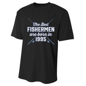 Gift For 26 Year Old Fishing Fisherman 1995 26th Birthday Performance Sprint T-Shirt