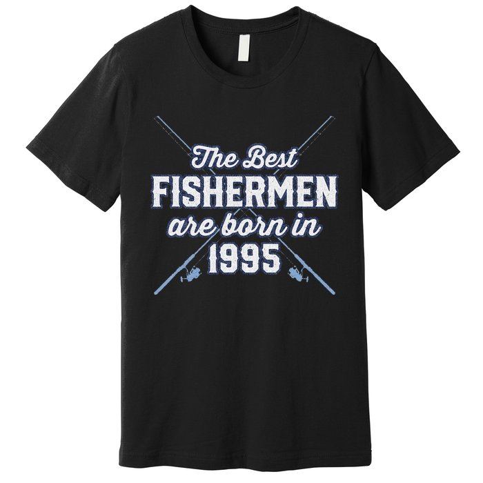 Gift For 26 Year Old Fishing Fisherman 1995 26th Birthday Premium T-Shirt