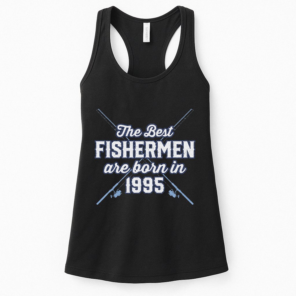 Gift For 26 Year Old Fishing Fisherman 1995 26th Birthday Womens Tank Top