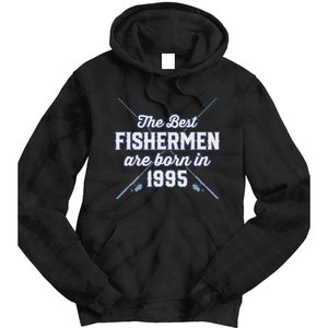 Gift For 26 Year Old Fishing Fisherman 1995 26th Birthday Tie Dye Hoodie