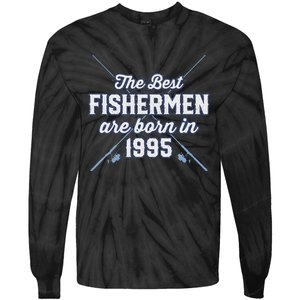 Gift For 26 Year Old Fishing Fisherman 1995 26th Birthday Tie-Dye Long Sleeve Shirt