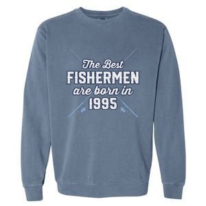 Gift For 26 Year Old Fishing Fisherman 1995 26th Birthday Garment-Dyed Sweatshirt