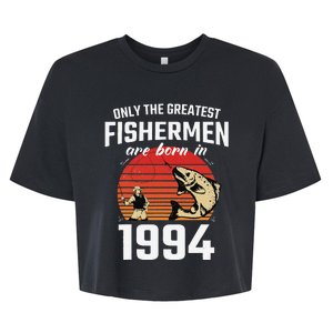 Gift For 29 Year Old Fishing Fisherman 1994 29th Birthday Bella+Canvas Jersey Crop Tee