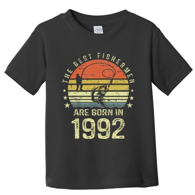 Gift For 30 Year Old Fishing Fisherman 1992 30th Birthday Toddler T-Shirt