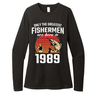 Gift For 33 Year Old Fishing Fisherman 1989 33th Birthday Womens CVC Long Sleeve Shirt