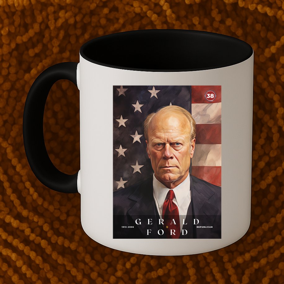 Gerald Ford 38th President Of The United States Portrait Mug