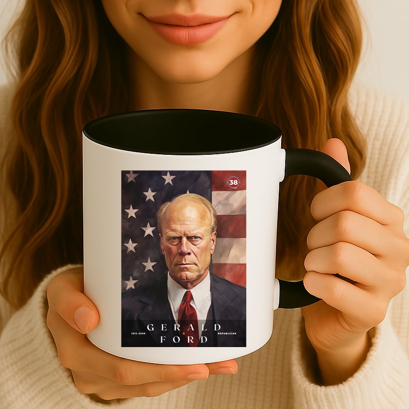 Gerald Ford 38th President Of The United States Portrait Mug