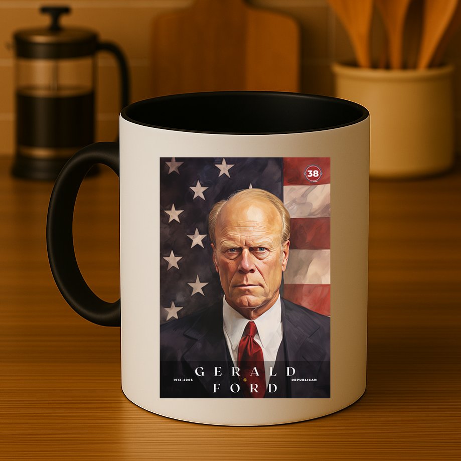 Gerald Ford 38th President Of The United States Portrait Mug