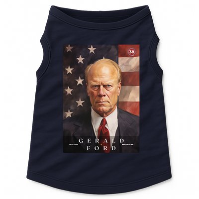 Gerald Ford 38th President Of The United States Portrait Doggie Tank