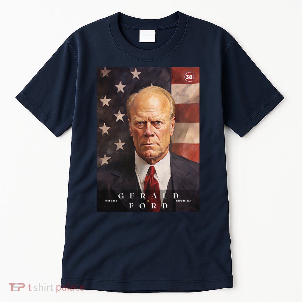 Gerald Ford 38th President Of The United States Portrait Tall T-Shirt