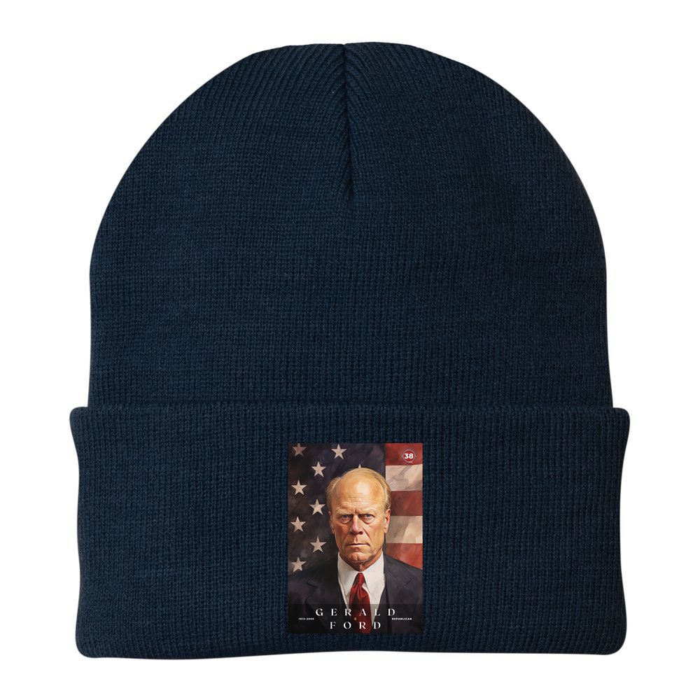 Gerald Ford 38th President Of The United States Portrait Beanie