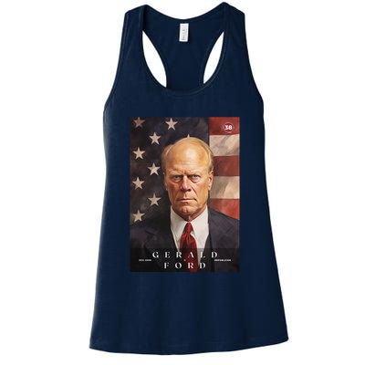 Gerald Ford 38th President Of The United States Portrait Womens Tank Top