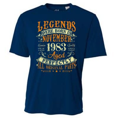 Gift for 40 Years Old Legends Born November 1983 Cooling Performance Crew T-Shirt