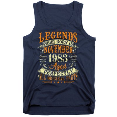 Gift for 40 Years Old Legends Born November 1983 Tank Top