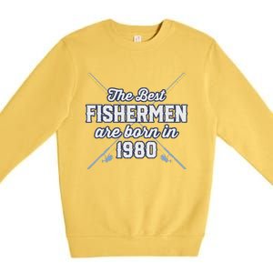 Gift For 41 Year Old Fishing Fisherman 1980 41st Birthday Premium Crewneck Sweatshirt