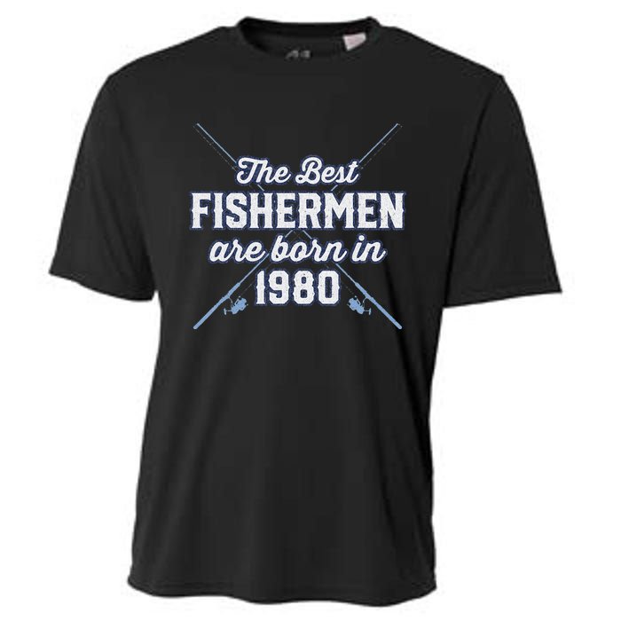 Gift For 41 Year Old Fishing Fisherman 1980 41st Birthday Cooling Performance Crew T-Shirt