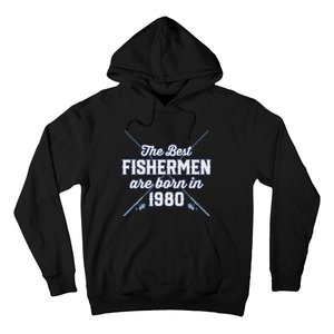 Gift For 41 Year Old Fishing Fisherman 1980 41st Birthday Hoodie