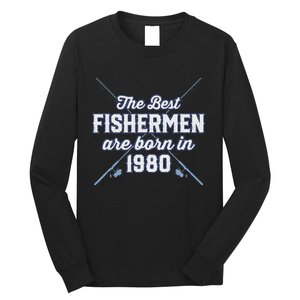 Gift For 41 Year Old Fishing Fisherman 1980 41st Birthday Long Sleeve Shirt