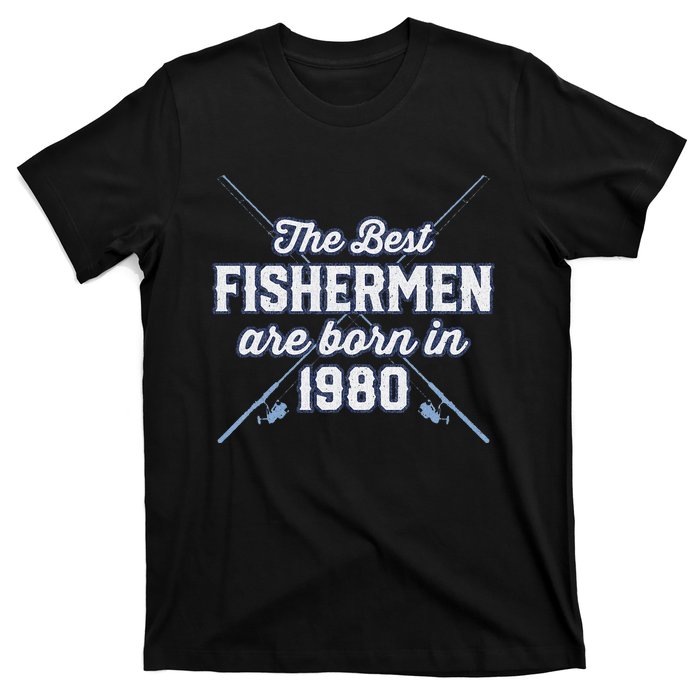 Gift For 41 Year Old Fishing Fisherman 1980 41st Birthday T-Shirt