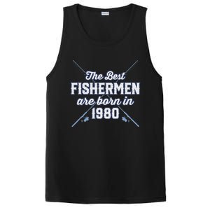 Gift For 41 Year Old Fishing Fisherman 1980 41st Birthday PosiCharge Competitor Tank