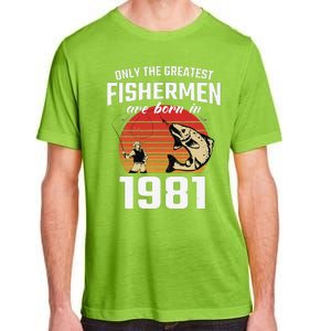 Gift For 41 Year Old Fishing Fisherman 1981 41th Birthday Adult ChromaSoft Performance T-Shirt