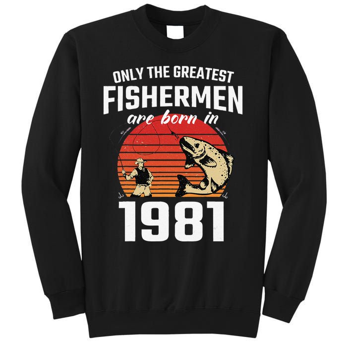 Gift For 41 Year Old Fishing Fisherman 1981 41th Birthday Sweatshirt