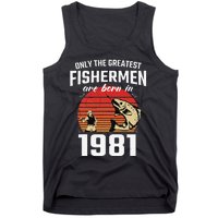 Gift For 41 Year Old Fishing Fisherman 1981 41th Birthday Tank Top