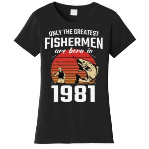 Gift For 41 Year Old Fishing Fisherman 1981 41th Birthday Women's T-Shirt