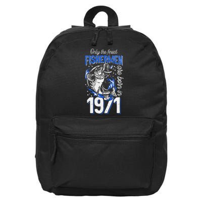 Gift For 49 Years Old Fishing Fisherman 1971 49th Birthday 16 in Basic Backpack