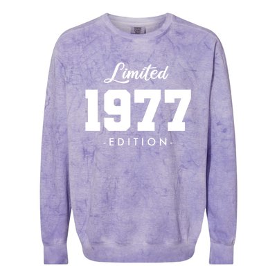 Gift For 46 Year Old 1977 Limited Edition 46th Birthday Gift Colorblast Crewneck Sweatshirt