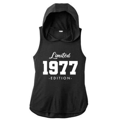 Gift For 46 Year Old 1977 Limited Edition 46th Birthday Gift Ladies PosiCharge Tri-Blend Wicking Draft Hoodie Tank