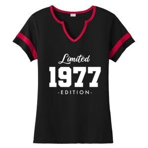 Gift For 46 Year Old 1977 Limited Edition 46th Birthday Gift Ladies Halftime Notch Neck Tee