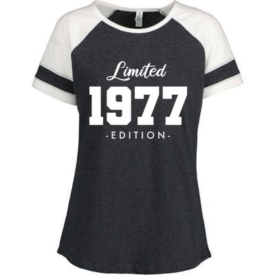 Gift For 46 Year Old 1977 Limited Edition 46th Birthday Gift Enza Ladies Jersey Colorblock Tee